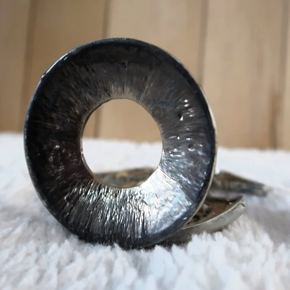 Vintage Silver Tone Metal Angel Tea Light Candle Holder Figurine - Picture 3 of 10